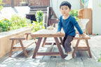 Kids Dining Table & Arm Bench Set