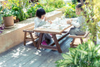 Kids Dining Table & Arm Bench Set